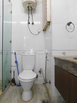 Bathroom in 3 BHK Builder Floor at Greater Kailash I – for Rent