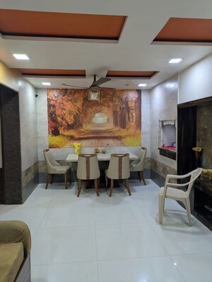 Living Room in 4 BHK Apartment at Malad Apartment, Malad West – for Rent