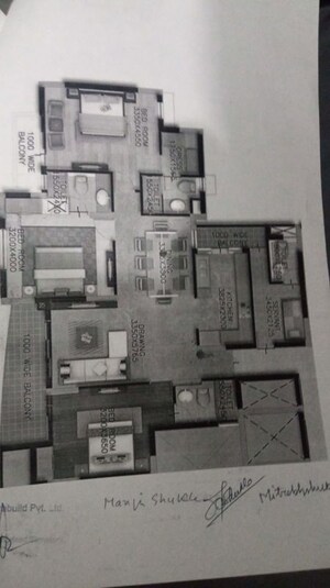 Floor Plan in 3 BHK Apartment at Paarth Aryavart Empire, Sushant Golf City – for Sale