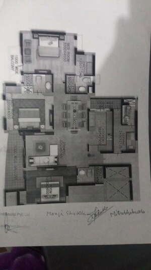 Floor Plan in 3 BHK Apartment at Paarth Aryavart Empire, Sushant Golf City – for Sale