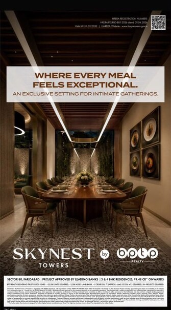 4 BHK +Apartment For Sale in BPTP Skynest Towers in Sector 80, Faridabad