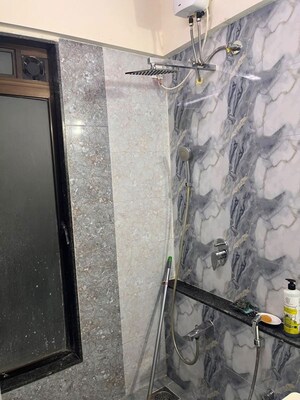 Bathroom in 2 BHK Apartment at Poddar Shri Ganesh Apartment, Goregaon West – for Rent