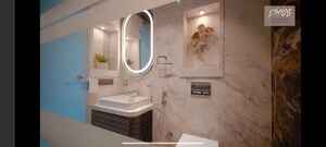 Bathroom in 3 BHK Apartment at Swastik Society Vile Parle West, Juhu – for Rent