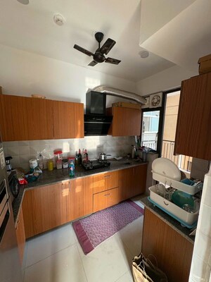 Kitchen in 3 BHK Apartment at RG Luxury Homes, Sector 16b Greater Noida – for Rent