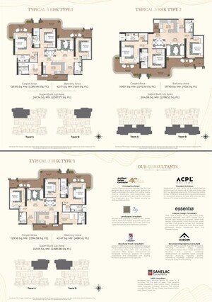 Floor Plan in 3 BHK Apartment at Origen The Oryza, Sector 88a – for Sale
