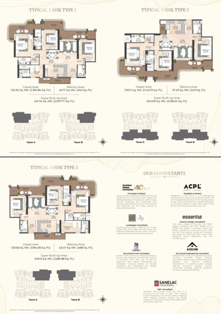 Floor Plan, origen-the-oryza 3 Bedroom 2196 Sq.Ft. Apartment In Sector 88a Gurgaon 10765330