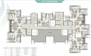Floor Plan in 1 BHK Apartment at Tharwani Palladian, Kharghar – for Sale