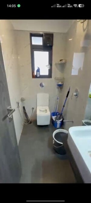 Bathroom in 2 BHK Apartment at Leo Tower Apartments, Juhu – for Rent