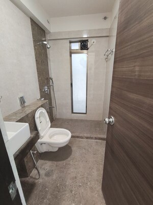 Bathroom in 3 BHK Apartment at Raj Infinia, Malad West – for Rent