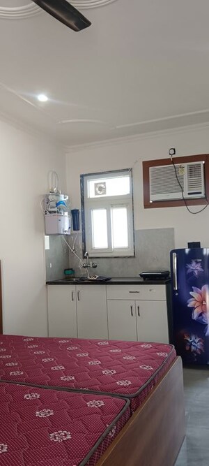 Kitchen in 1 RK Builder Floor at Unitech Arcadia, South City 2 – for Rent