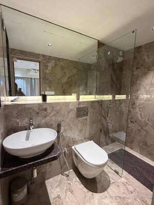 Bathroom in 2 BHK Apartment at Mount Marry Apartments, Bandra West – for Rent