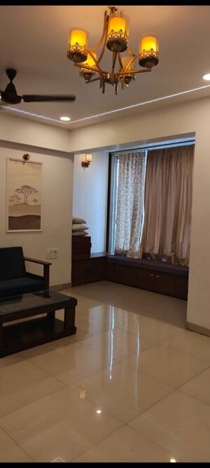 Living Room in 1 BHK Apartment at Godrej Emerald, Ghodbunder Road – for Rent