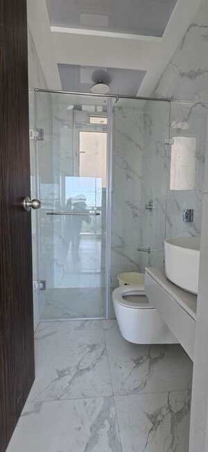 Bathroom in 1 BHK Apartment at Aurum Q Residences, Ghansoli – for Rent