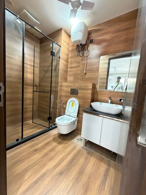 Bathroom in 3 BHK Builder Floor at Sushant Lok I – for Rent