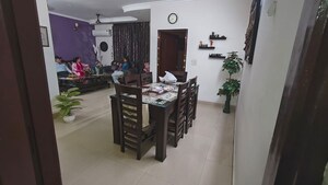 Dining area in 3 BHK Apartment at Dhakoli – for Rent
