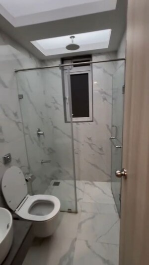 Bathroom in 1 BHK Apartment at Aurum Q Residences, Ghansoli – for Rent