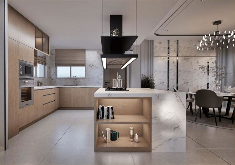 Kitchen, magarpatta road 3.5 Bedroom 1680 Sq.Ft. Apartment In Magarpatta Road Pune 10766186