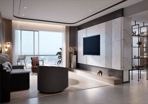 Living Room in 3.5 BHK Apartment at Magarpatta Road – for Sale