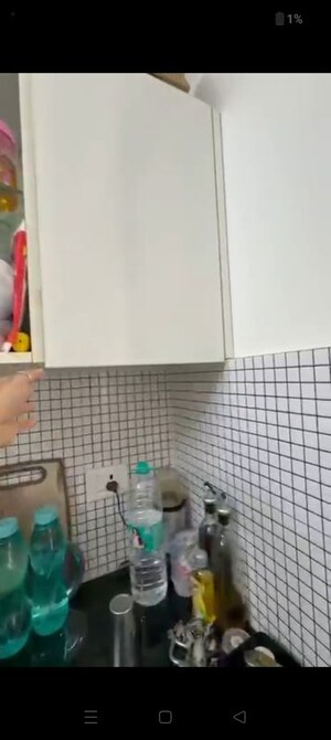 Bathroom in 1 BHK Apartment at Omkar Signet, Malad East – for Rent