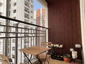 Balcony in 3 BHK Apartment at Prestige Tranquil, Kokapet – for Rent