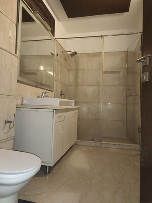 Bathroom in 4 BHK Builder Floor at Kailash Colony – for Rent