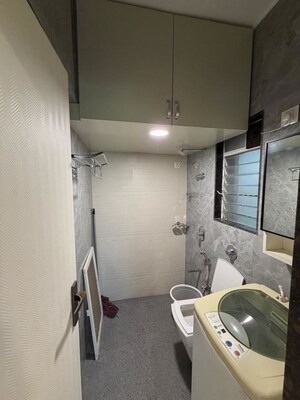 Bathroom in 2 BHK Apartment at The Makwana Om Palace, Malad West – for Rent