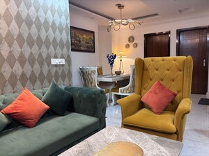 Living Room in 3 BHK Apartment at Riverdale Hazelwood Residences, High Ground – for Rent