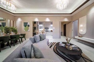 Living Room in 3 BHK Apartment at Magarpatta City – for Sale
