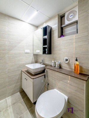 Bathroom in 2 BHK Apartment at Freedom Fighters Enclave – for Rent