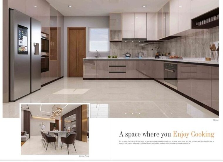 Kitchen, western-springs 3 Bedroom 2185 Sq.Ft. Apartment In Puppalaguda Hyderabad 10767453