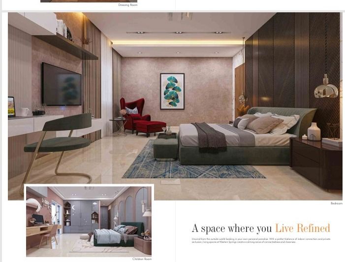 Living Room, western-springs 3 Bedroom 2185 Sq.Ft. Apartment In Puppalaguda Hyderabad 10767453