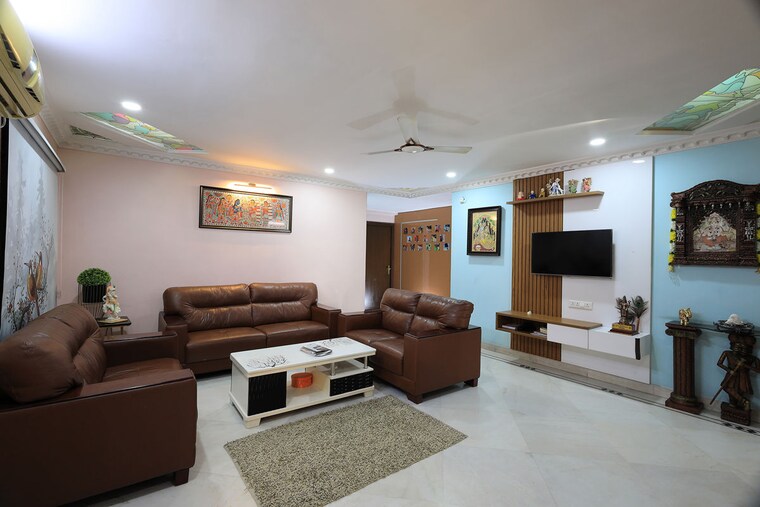 Living Room, ashoka-lake-view 3.5 Bedroom 2500 Sq.Ft. Apartment In Begumpet Hyderabad 10767553