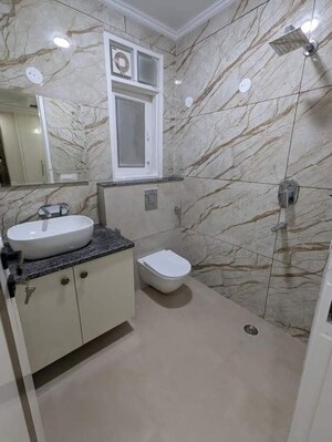 Bathroom in 2 BHK Apartment at Freedom Fighters Enclave – for Rent