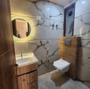 Bathroom in 2 BHK Builder Floor at Saket – for Rent