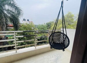 Balcony in 3 BHK Builder Floor at Rajouri Garden – for Rent