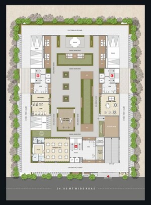 Floor Plan in 3 BHK Apartment at Vesu – for Sale