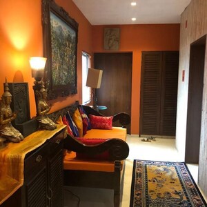Living Room in 4 BHK Apartment at Oberoi Realty Sky Heights, Andheri West – for Rent