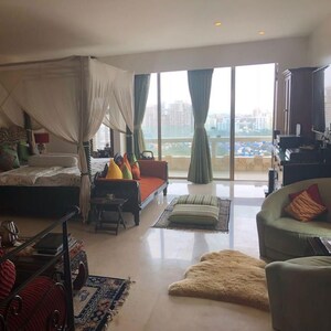 Living Room in 4 BHK Apartment at Oberoi Realty Sky Heights, Andheri West – for Rent