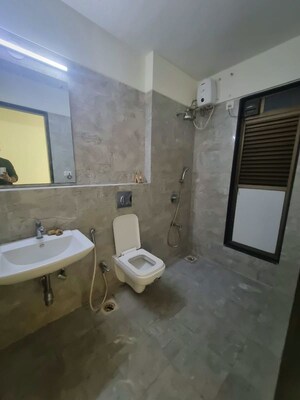 Bathroom in 3 BHK Apartment at Kanakia Levels, Malad East – for Rent