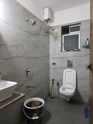Bathroom in 2 BHK Apartment at Rishabraj Sujai, Malad East – for Rent