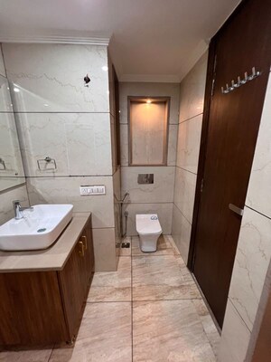 Bathroom in 3 BHK Builder Floor at Sushant Lok I – for Rent