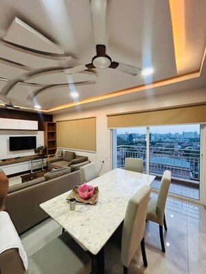 Dining area in 3 BHK Apartment at Vibhuti Khand – for Rent