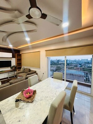 Living Room in 3 BHK Apartment at Vibhuti Khand – for Rent