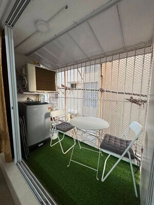 Balcony in Studio Apartment at Pali Hill Apartment, Bandra West – for Rent