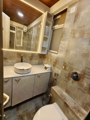 Bathroom in 3.5 BHK Apartment at Prakruti Pearl, Ghodbunder Road – for Rent