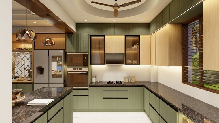 Kitchen, bptp-parkland-pride 4 Bedroom 290 Sq.Yd. Builder Floor In Sector 77 Faridabad 10761114