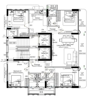 Floor Plan in 4 BHK Apartment at Gharkul Vishal, Ghatkopar East – for Sale