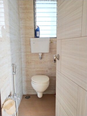 Bathroom in 1 BHK Apartment at Shree Vijay CHS, Khanda Colony – for Rent