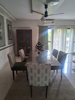 Dining area in 3 BHK Builder Floor at Cunningham Road – for Rent