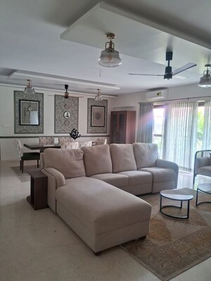 Living Room in 3 BHK Builder Floor at Cunningham Road – for Rent